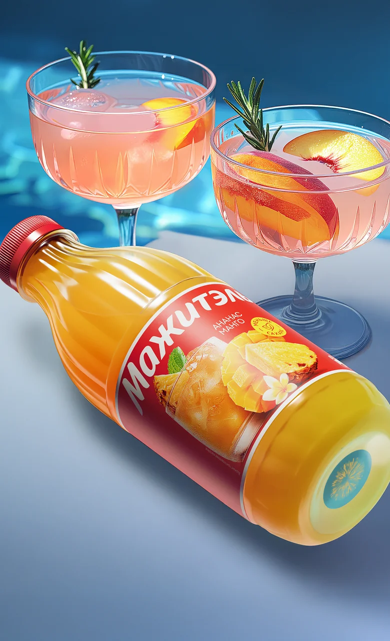 Коктейль освежающее сочетание фруктов и ягод